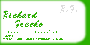 richard frecko business card
